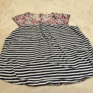 Matilda Jane Floral and Striped Top